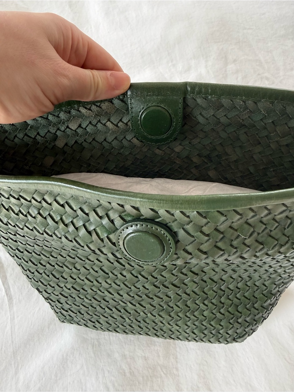 Madewell The Signature Woven Shoulder Bag Golf Green NWT - Picture 4 of 6